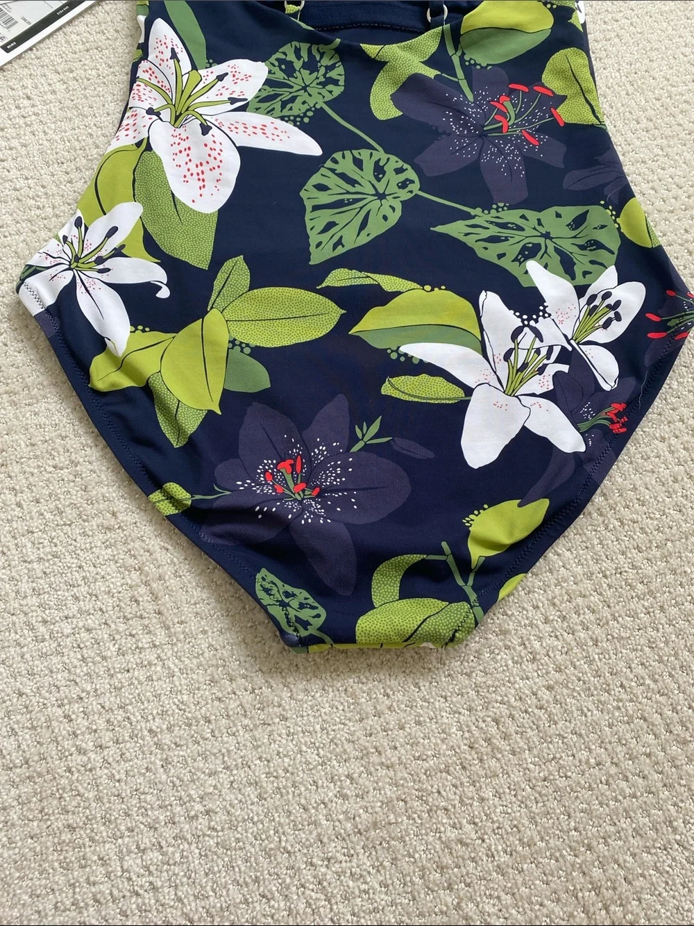 Calia Navy Floral One-Piece Swimsuit